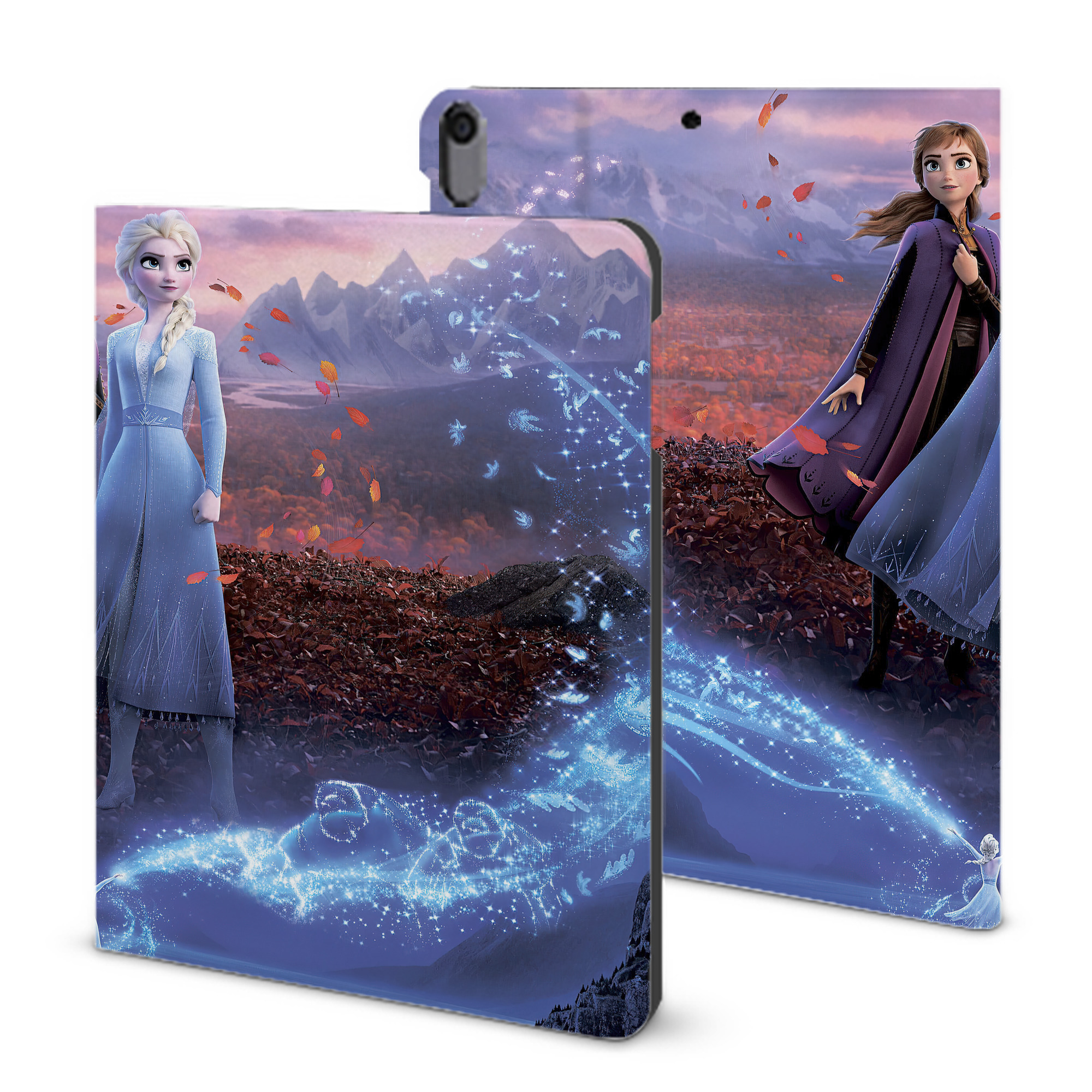 （画像用） アナと雪の女王 アンナ エルサ Frozen Anna Elsa IPad ケース ブック型 PUレザー TPU 耐衝撃 軽量 薄型 ペン収納なし 全面保護 IPad 各モデル対応